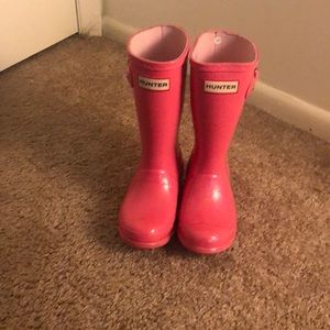 Toddlers girls sparklingly arcade pink hunters rain boots